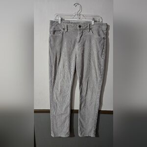 Patagonia Corduroy Pants Womens 32 (14) Gray Skinny Stretch Organic Cotton